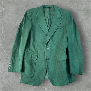 Vintage Elkridge Blazer Small Green 60s 70s Tailored Business Casual Overcoat